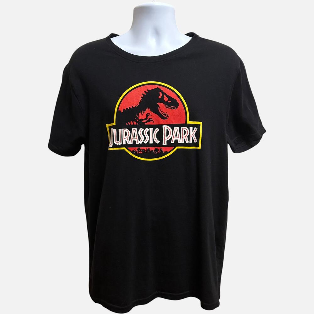 Jurassic Park L Movie Graphic Tee Black Regular